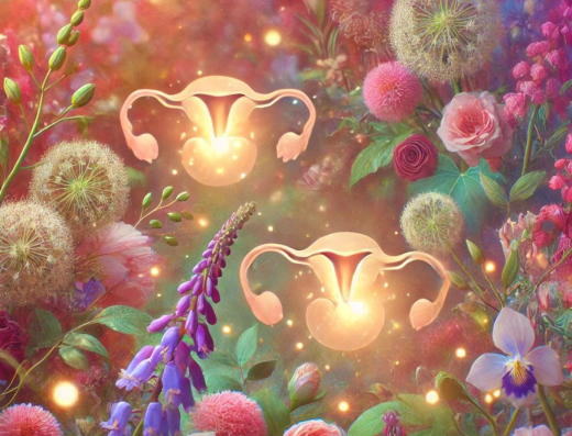 uteros com flores